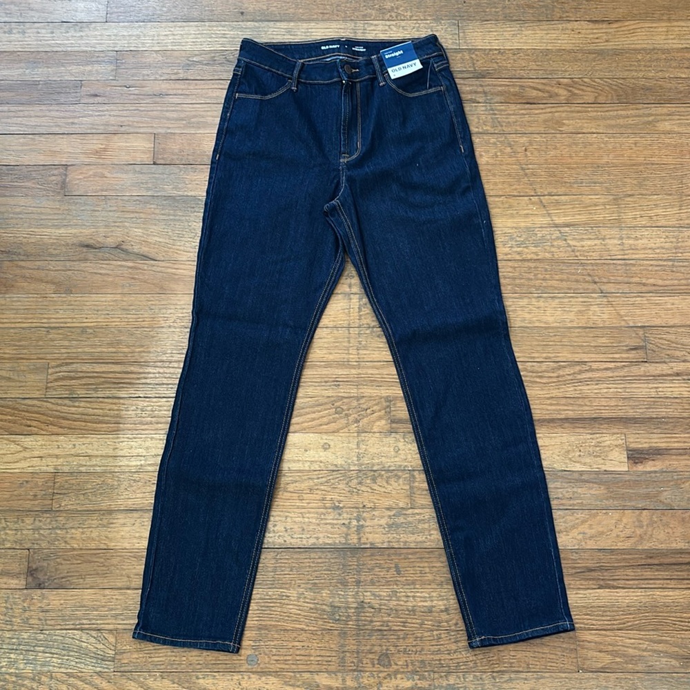 Old Navy Women's Straight Leg Jeans - Deep Indigo